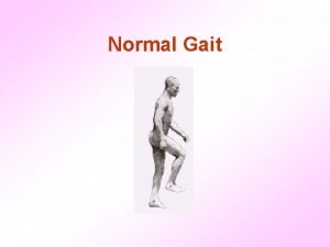 Normal Gait Gait is the medical term to