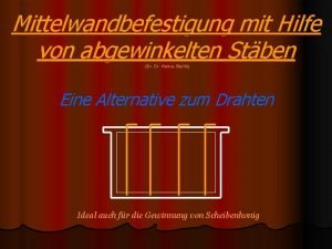 Mittelwandbefestigung mit Hilfe von abgewinkelten Stben Dr Heine