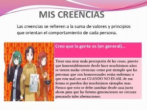 Cuales son mis creencias