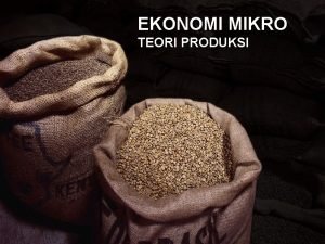 Teori produksi ekonomi mikro