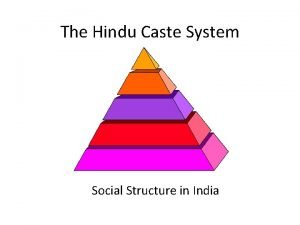 Caste and social structure the hindu 2001