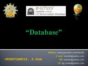 Database OKTAVIANDIS S Kom Website www geocities comviandis