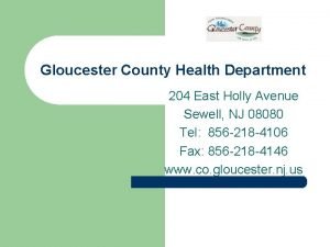 Gloucester county health department nj Gloucester county health department nj