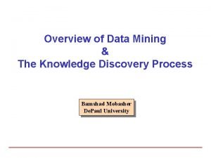 Knowledge discovery process