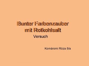 Bunter farbenzauber mit rotkohlsaft