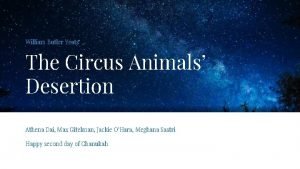 Yeats circus animals