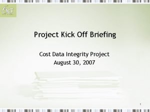 Data integrity project