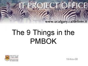 9 knowledge areas of pmbok