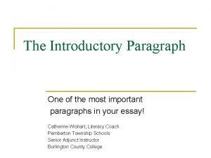 Middle school introduction paragraph examples