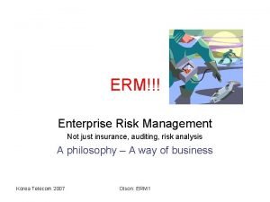 ERM Enterprise Risk Management Not just insurance auditing