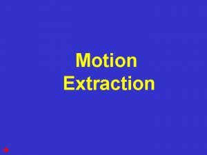 Impoverished motion examples