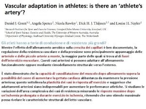 Gli atleti hanno arterie di conduzione e di