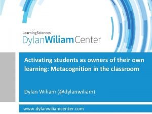 Activating students as owners of their own learning