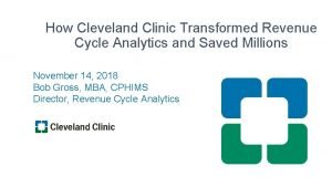 Cleveland clinic revenue