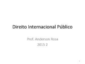 Direito Internacional Pblico Prof Anderson Rosa 2015 2