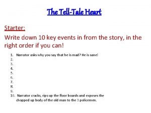 The tell tale heart annotated