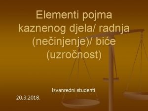 Elementi kaznenog djela