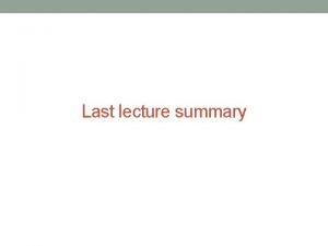 Last lecture summary identity vs similarity homology vs