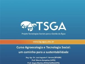 Curso Agroecologia e Tecnologia Social um caminho para
