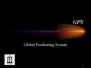 GPS Global Positioning System 1 What is GPS