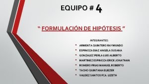 Hipotesis tipos