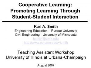 Formal cooperative learning Formal cooperative learning