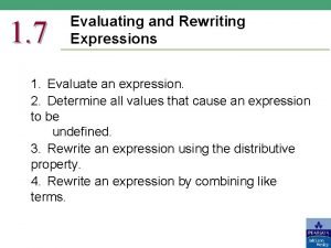 Rewriting expressions