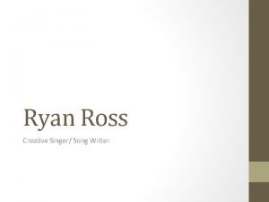 Ryan ross singing