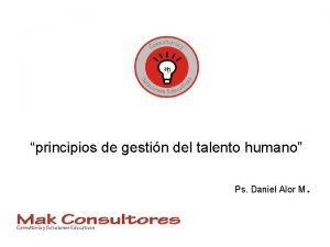 principios de gestin del talento humano Ps Daniel