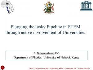 Plugging the leaky Pipeline in STEM through active