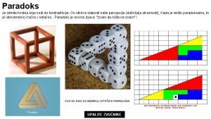 Paradoks Je istinita tvrdnja koja vodi do kontradikcije