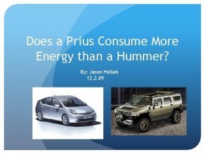 Does a Prius Consume More Energy than a