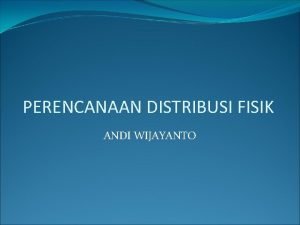 Distribution mix adalah