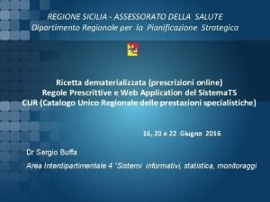 Ricetta dematerializzata sicilia Ricetta dematerializzata sicilia