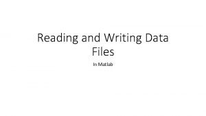 Write data to file matlab