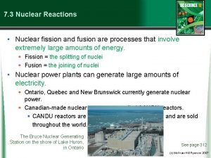 7 3 Nuclear Reactions Nuclear fission and fusion