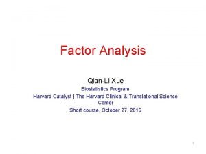 Harvard catalyst biostatistics