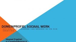 Landelijk opleidingsdocument social work