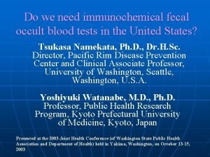 Do we need immunochemical fecal occult blood tests