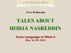 The great master of comedy nasreddin hodja