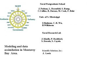 Naval Postgraduate School J Paduan L Rosenfeld S