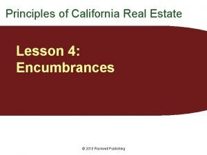 Encumbrance meaning in law