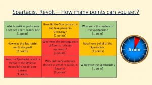 Spartacist Revolt How many points can you get