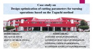 Optimization of cylindrical grinding process parameters