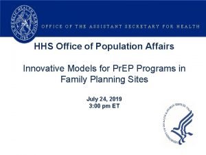 Hhs office of population affairs