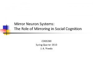 Mirror neuron