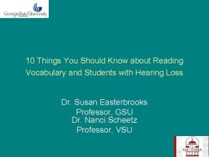 10 Things You Should Know about Reading Vocabulary