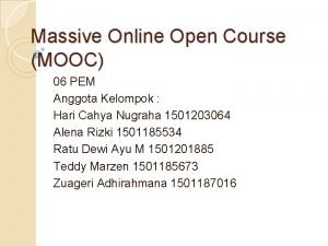 Massive Online Open Course MOOC 06 PEM Anggota