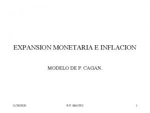 EXPANSION MONETARIA E INFLACION MODELO DE P CAGAN