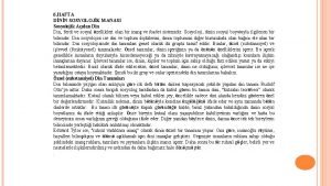 Dini tecrübenin ifade şekilleri
